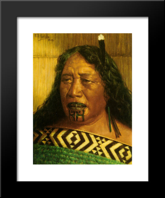 A High'Born Lady 20x24 Black Modern Wood Framed Art Print Poster by Goldie, Charles