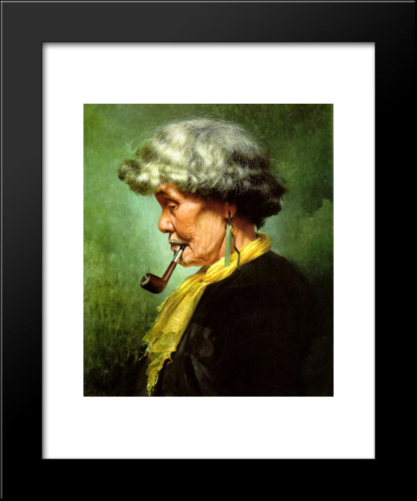 Ena Te Papatahi: A Chieftainess Of The Ngapuhi Tribe 20x24 Black Modern Wood Framed Art Print Poster by Goldie, Charles