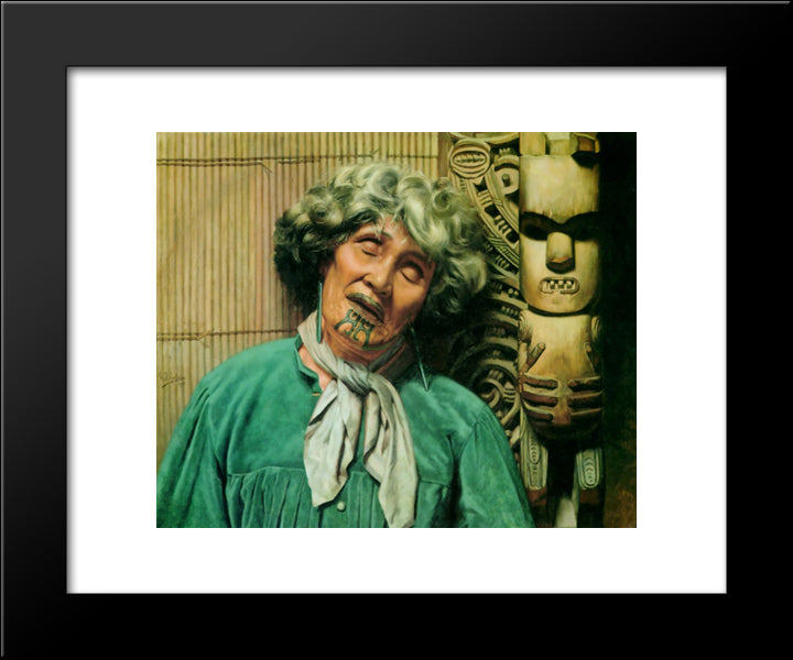 Forty Winks 20x24 Black Modern Wood Framed Art Print Poster by Goldie, Charles