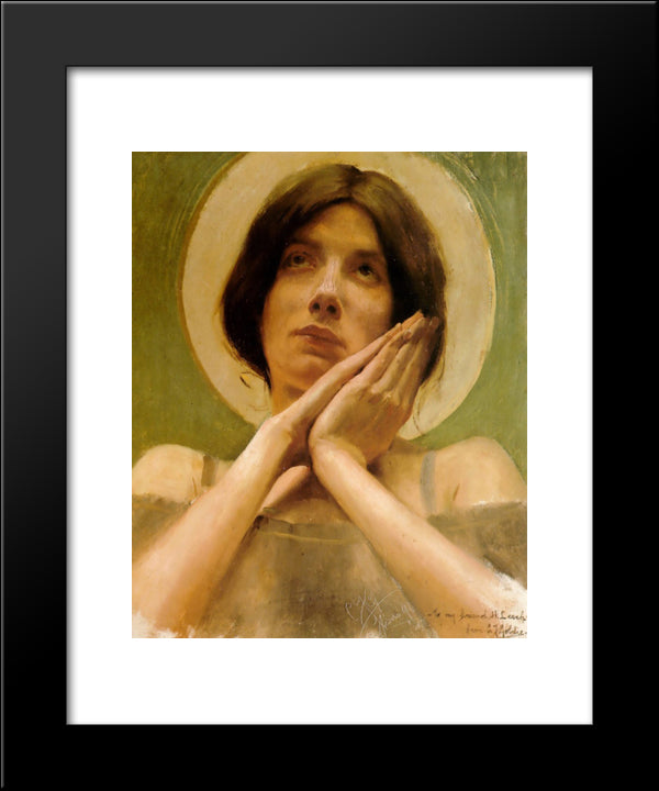 Joan Of Arc 20x24 Black Modern Wood Framed Art Print Poster by Goldie, Charles