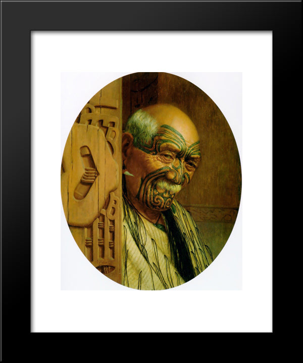 Peeping Patara 20x24 Black Modern Wood Framed Art Print Poster by Goldie, Charles