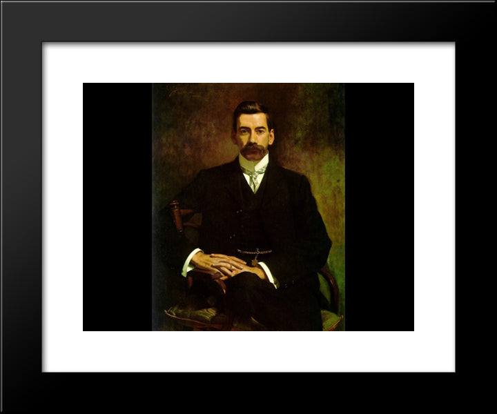 Portrait Of J.R. Hooper 20x24 Black Modern Wood Framed Art Print Poster by Goldie, Charles