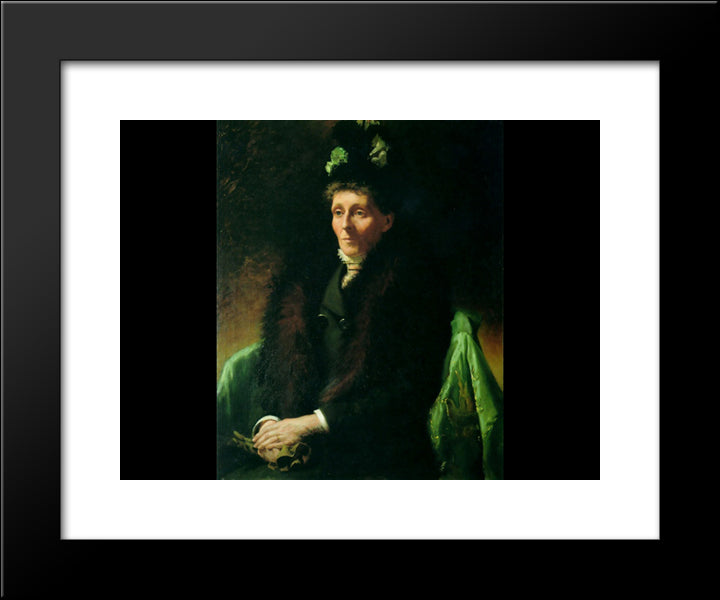 Portrait Of The Artist'S Mother, Maria Goldie 20x24 Black Modern Wood Framed Art Print Poster by Goldie, Charles