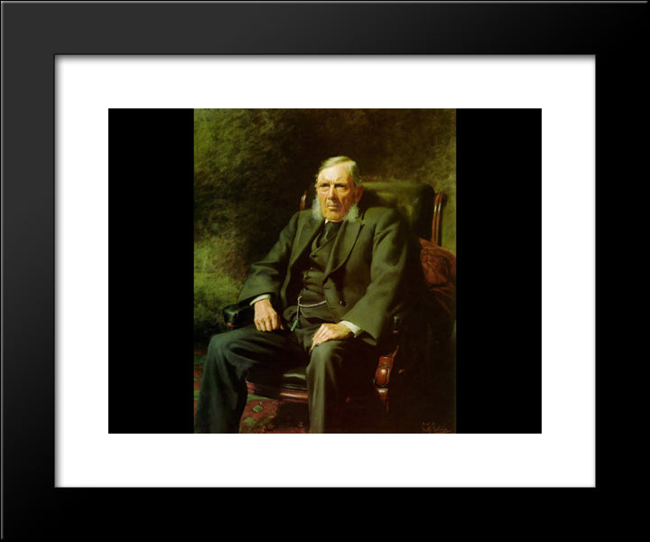 Portrait Of The Honourable William Swanson Mlc 20x24 Black Modern Wood Framed Art Print Poster by Goldie, Charles