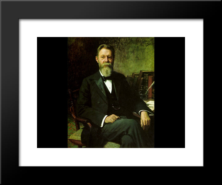 Portrait Of Thomas Wilson Leys 20x24 Black Modern Wood Framed Art Print Poster by Goldie, Charles