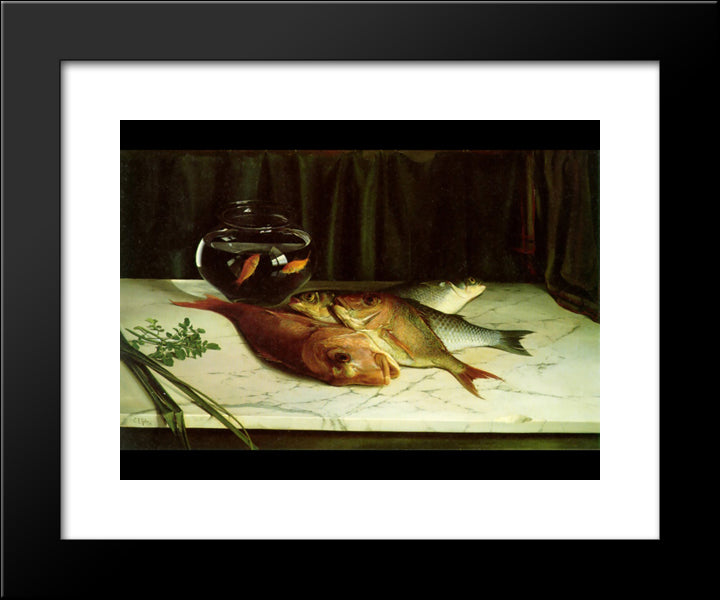 Still Life 20x24 Black Modern Wood Framed Art Print Poster by Goldie, Charles