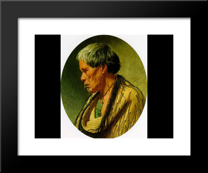 Touched By The Hand Of Time 20x24 Black Modern Wood Framed Art Print Poster by Goldie, Charles