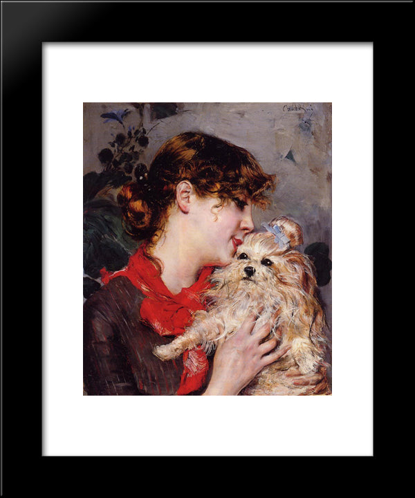 Madame Rejane 20x24 Black Modern Wood Framed Art Print Poster by Boldini, Giovanni