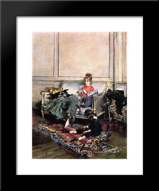 Peaceful Days 20x24 Black Modern Wood Framed Art Print Poster by Boldini, Giovanni