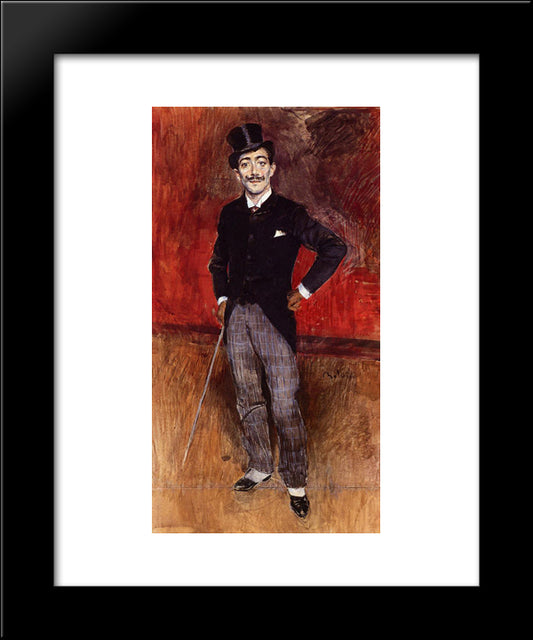 Portrait Of The Comte De Rasty 20x24 Black Modern Wood Framed Art Print Poster by Boldini, Giovanni