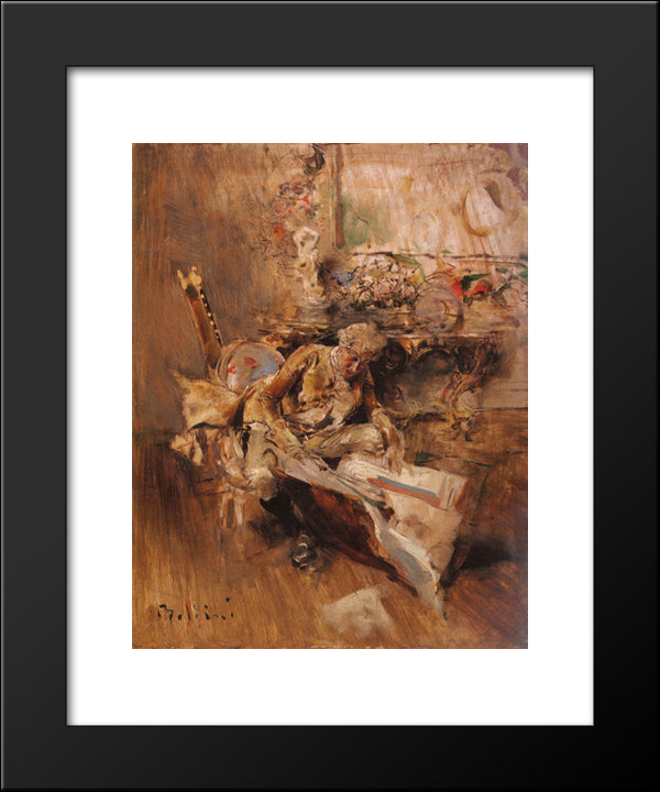 The Art Connoisseur 20x24 Black Modern Wood Framed Art Print Poster by Boldini, Giovanni