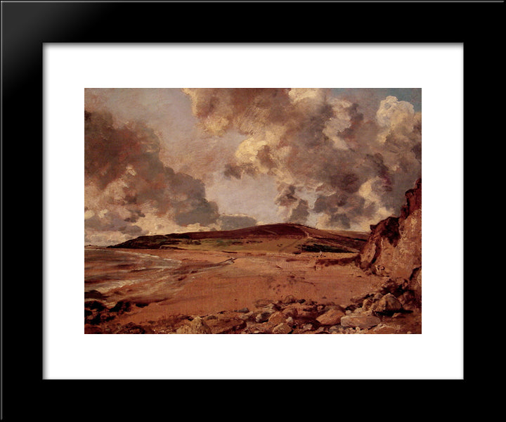 Weymouth Bay 20x24 Black Modern Wood Framed Art Print Poster by Constable, John