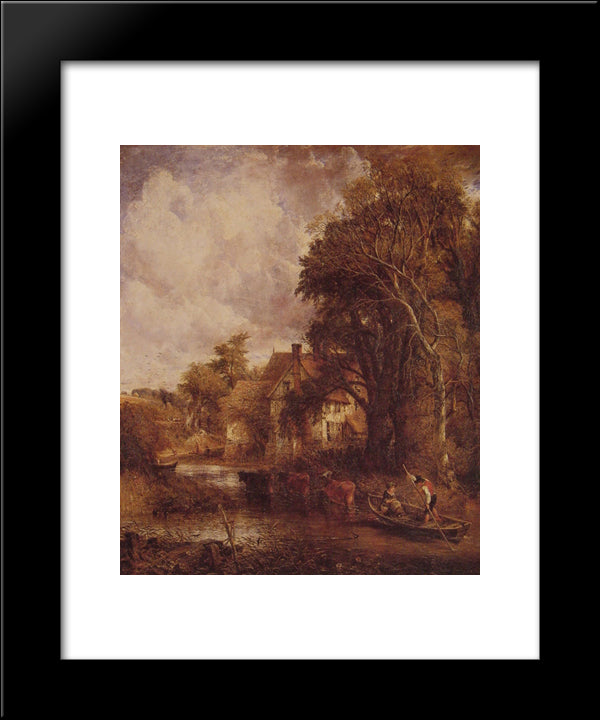 The Valley Farm 20x24 Black Modern Wood Framed Art Print Poster by Constable, John