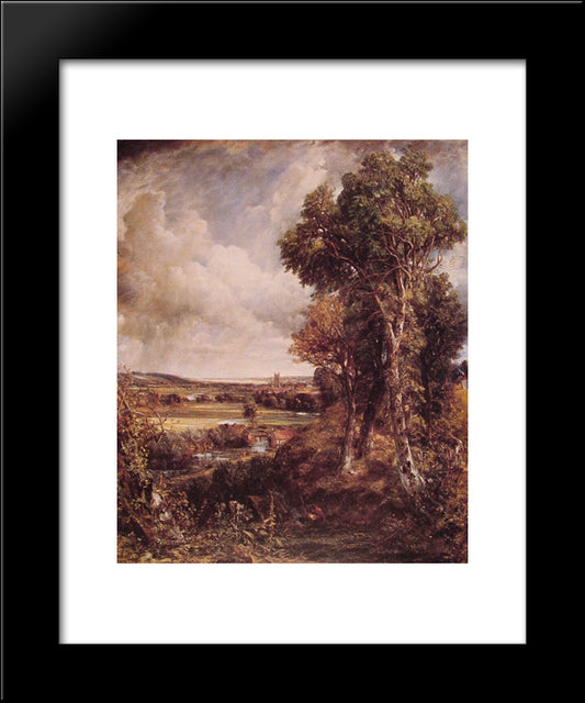 Dedham Vale 20x24 Black Modern Wood Framed Art Print Poster by Constable, John