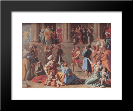 The Triumph Of David [Detail] 20x24 Black Modern Wood Framed Art Print Poster by Poussin, Nicolas