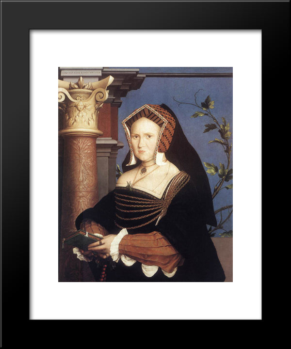 Portrait Of Lady Mary Guildford 20x24 Black Modern Wood Framed Art Print Poster by Holbein the Younger, Hans