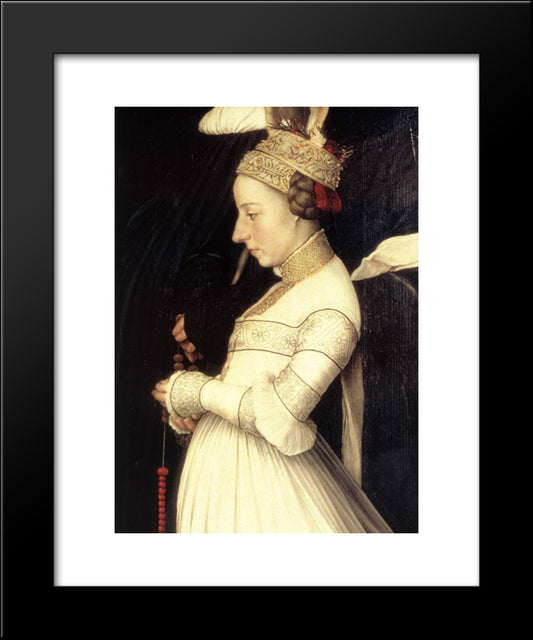 Darmstadt Madonna [Detail: 3] 20x24 Black Modern Wood Framed Art Print Poster by Holbein the Younger, Hans