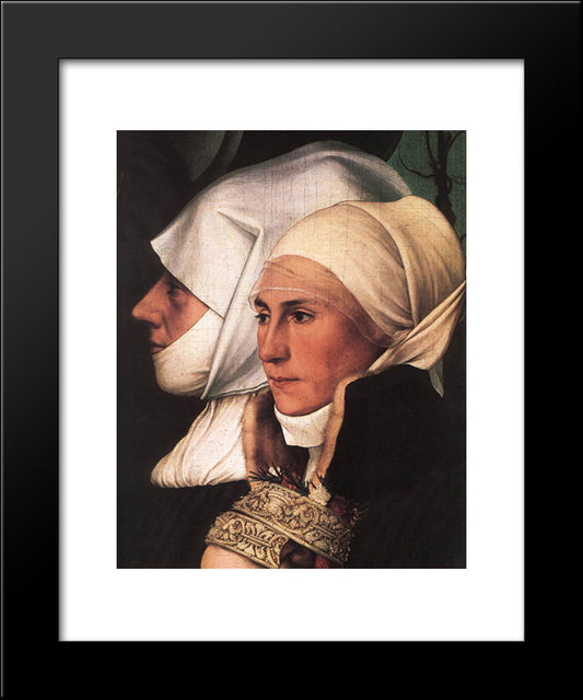 Darmstadt Madonna [Detail: 4] 20x24 Black Modern Wood Framed Art Print Poster by Holbein the Younger, Hans