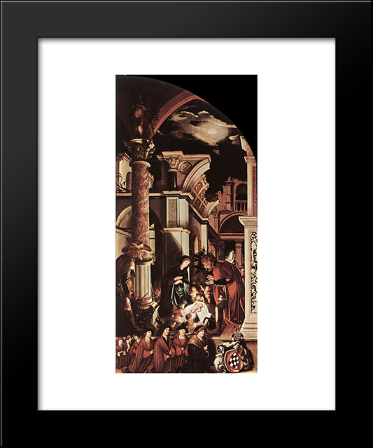 The Oberried Altarpiece (Right Wing) 20x24 Black Modern Wood Framed Art Print Poster by Holbein the Younger, Hans