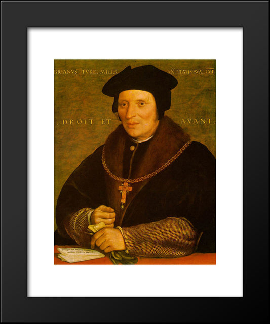 Sir Brian Tuke 20x24 Black Modern Wood Framed Art Print Poster by Holbein the Younger, Hans