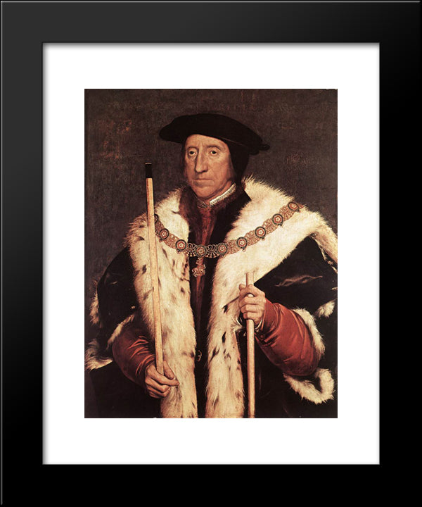 Thomas Howard, Prince Of Norfolk 20x24 Black Modern Wood Framed Art Print Poster by Holbein the Younger, Hans