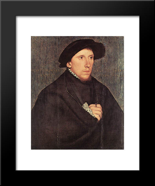 Portrait Of Henry Howard, The Earl Of Surrey 20x24 Black Modern Wood Framed Art Print Poster by Holbein the Younger, Hans