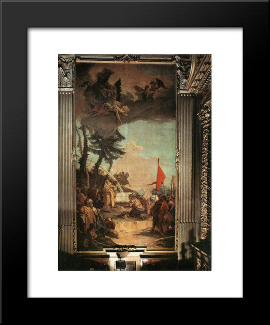 The Sacrifice Of Melchizedek 20x24 Black Modern Wood Framed Art Print Poster by Tiepolo, Giovanni Battista