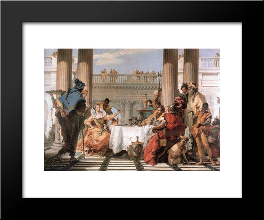 The Banquet Of Cleopatra 20x24 Black Modern Wood Framed Art Print Poster by Tiepolo, Giovanni Battista