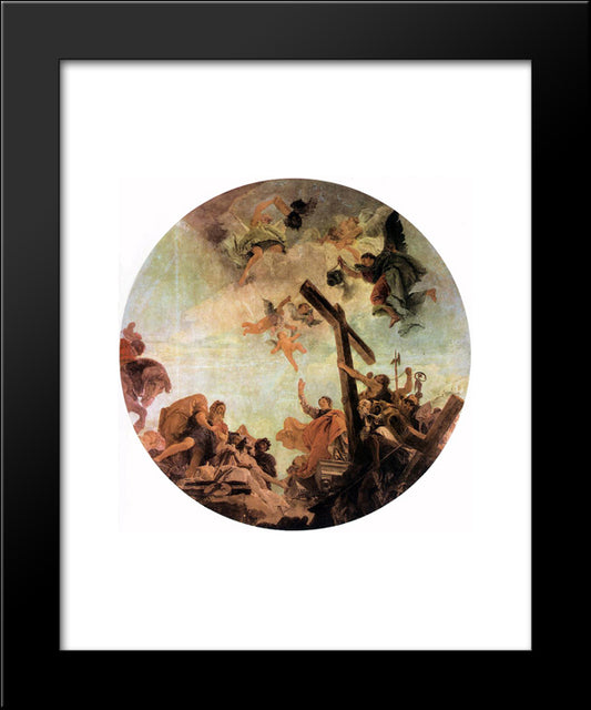 Discovery Of The True Cross 20x24 Black Modern Wood Framed Art Print Poster by Tiepolo, Giovanni Battista