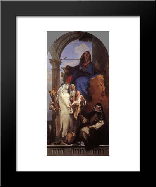 The Virgin Appearing To Dominican Saints 20x24 Black Modern Wood Framed Art Print Poster by Tiepolo, Giovanni Battista