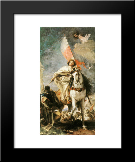 St James The Greater Conquering The Moors 20x24 Black Modern Wood Framed Art Print Poster by Tiepolo, Giovanni Battista