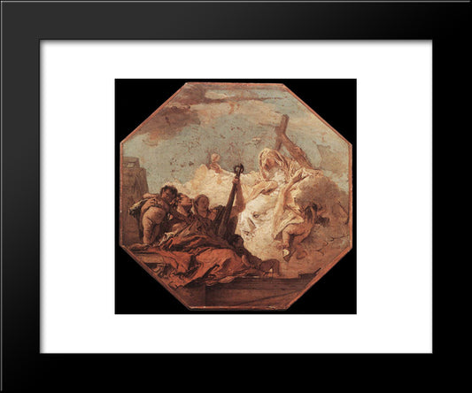 The Theological Virtues 20x24 Black Modern Wood Framed Art Print Poster by Tiepolo, Giovanni Battista