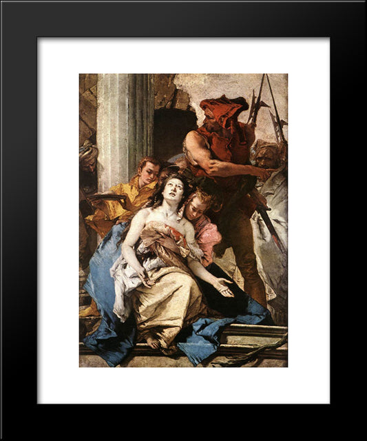 The Martyrdom Of St Agatha 20x24 Black Modern Wood Framed Art Print Poster by Tiepolo, Giovanni Battista