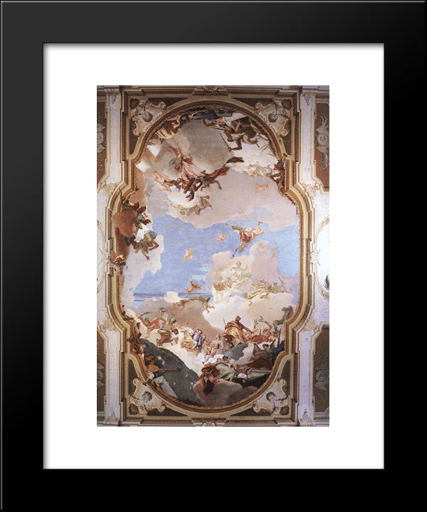 The Apotheosis Of The Pisani Family 20x24 Black Modern Wood Framed Art Print Poster by Tiepolo, Giovanni Battista