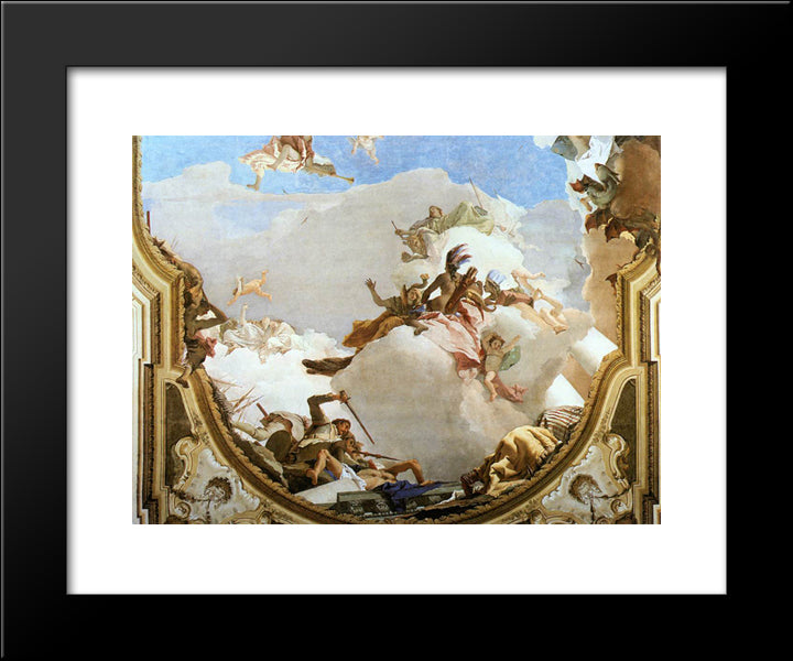 The Apotheosis Of The Pisani Family [Detail #1] 20x24 Black Modern Wood Framed Art Print Poster by Tiepolo, Giovanni Battista