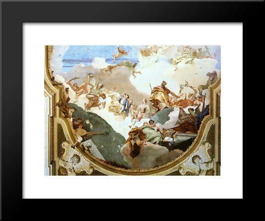 The Apotheosis Of The Pisani Family [Detail #2] 20x24 Black Modern Wood Framed Art Print Poster by Tiepolo, Giovanni Battista