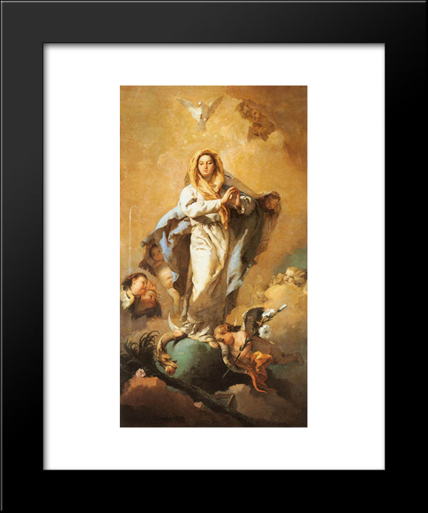 The Immaculate Conception 20x24 Black Modern Wood Framed Art Print Poster by Tiepolo, Giovanni Battista