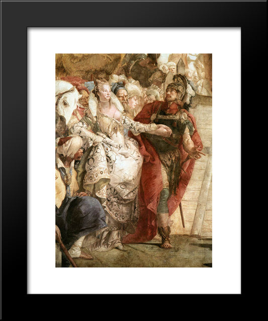 The Meeting Of Anthony And Cleopatra [Detail #1] 20x24 Black Modern Wood Framed Art Print Poster by Tiepolo, Giovanni Battista