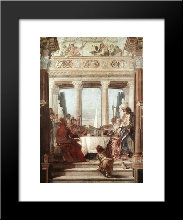 The Banquet Of Cleopatra 20x24 Black Modern Wood Framed Art Print Poster by Tiepolo, Giovanni Battista