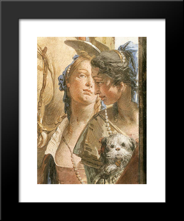 The Banquet Of Cleopatra [Detail #6] 20x24 Black Modern Wood Framed Art Print Poster by Tiepolo, Giovanni Battista