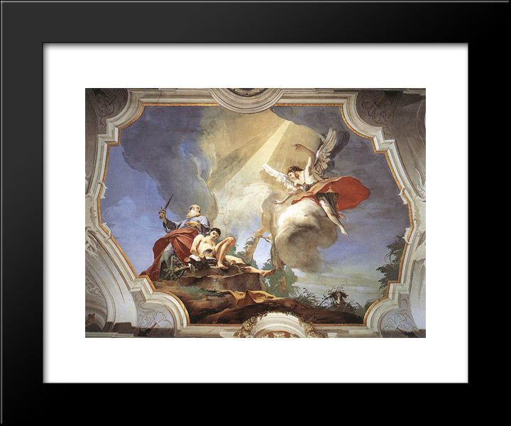 The Sacrifice Of Isaac 20x24 Black Modern Wood Framed Art Print Poster by Tiepolo, Giovanni Battista