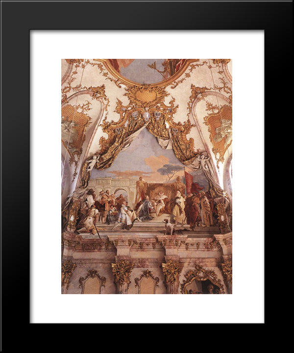 The Investiture Of Herold As Duke Of Franconia 20x24 Black Modern Wood Framed Art Print Poster by Tiepolo, Giovanni Battista