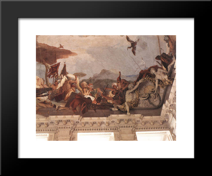 Apollo And The Continents [Detail: 3] 20x24 Black Modern Wood Framed Art Print Poster by Tiepolo, Giovanni Battista