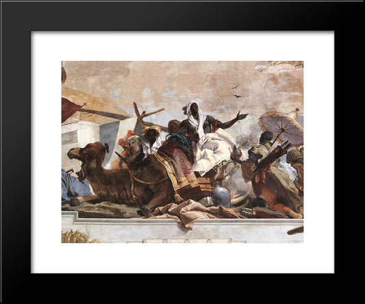 Apollo And The Continents [Detail: 5] 20x24 Black Modern Wood Framed Art Print Poster by Tiepolo, Giovanni Battista