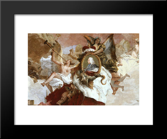 Apollo And The Continents [Detail: 9] 20x24 Black Modern Wood Framed Art Print Poster by Tiepolo, Giovanni Battista