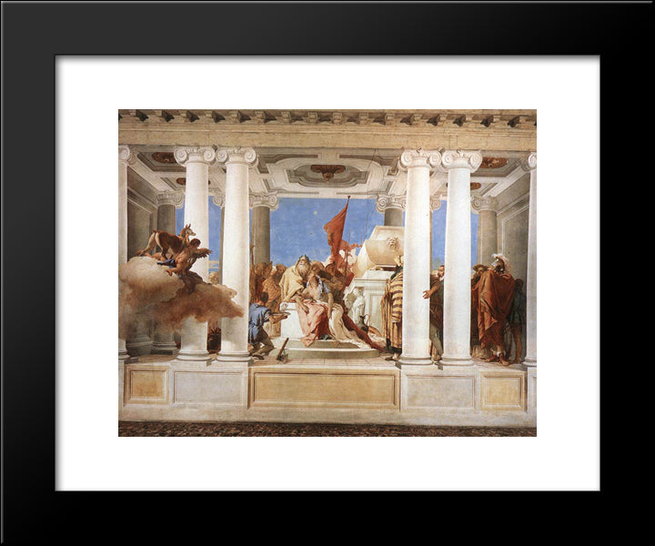 The Sacrifice Of Iphigenia 20x24 Black Modern Wood Framed Art Print Poster by Tiepolo, Giovanni Battista