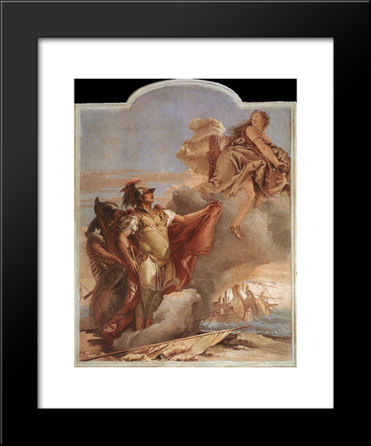 Venus Appearing To Aeneas On The Shores Of Carthage 20x24 Black Modern Wood Framed Art Print Poster by Tiepolo, Giovanni Battista