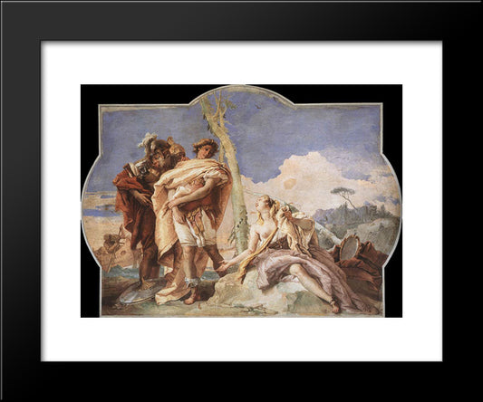 Rinaldo Abandoning Armida 20x24 Black Modern Wood Framed Art Print Poster by Tiepolo, Giovanni Battista