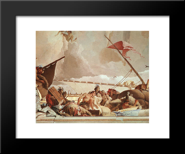 Glory Of Spain [Detail #1] 20x24 Black Modern Wood Framed Art Print Poster by Tiepolo, Giovanni Battista