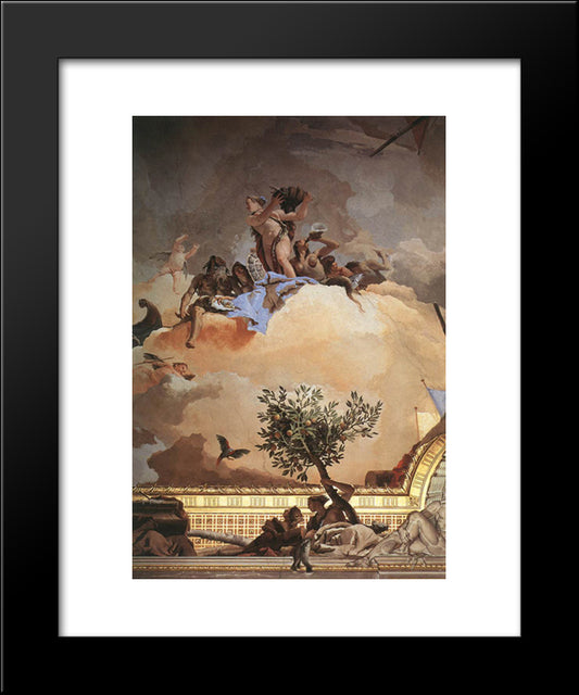 Glory Of Spain [Detail #3] 20x24 Black Modern Wood Framed Art Print Poster by Tiepolo, Giovanni Battista